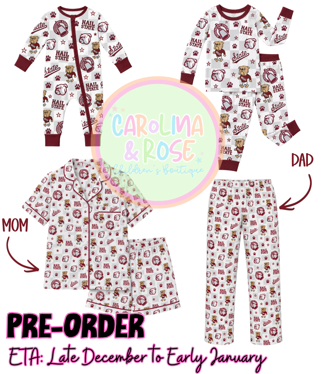 Bulldogs Bamboo Pajamas *PRE-ORDER*