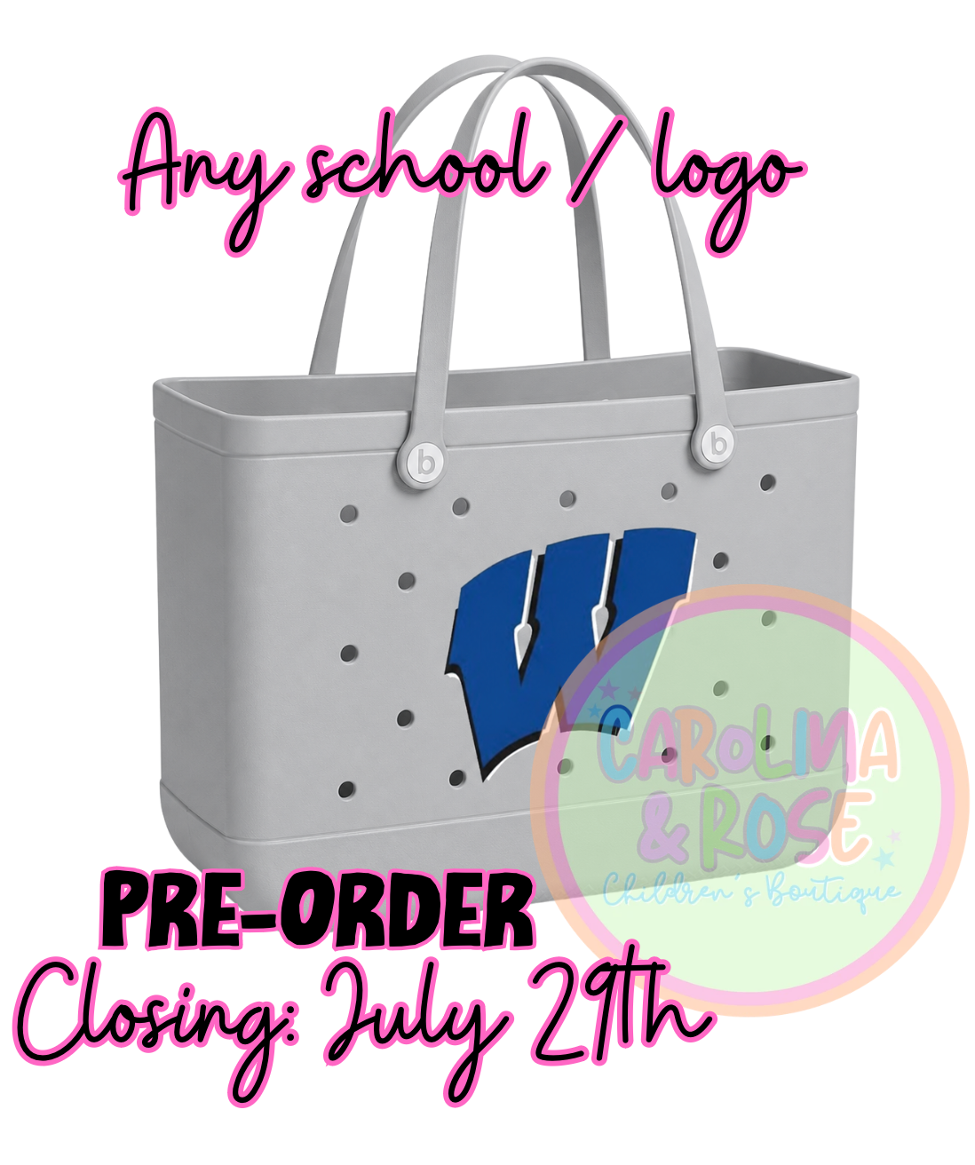 School Spirit Rubber Bag *PRE-ORDER*