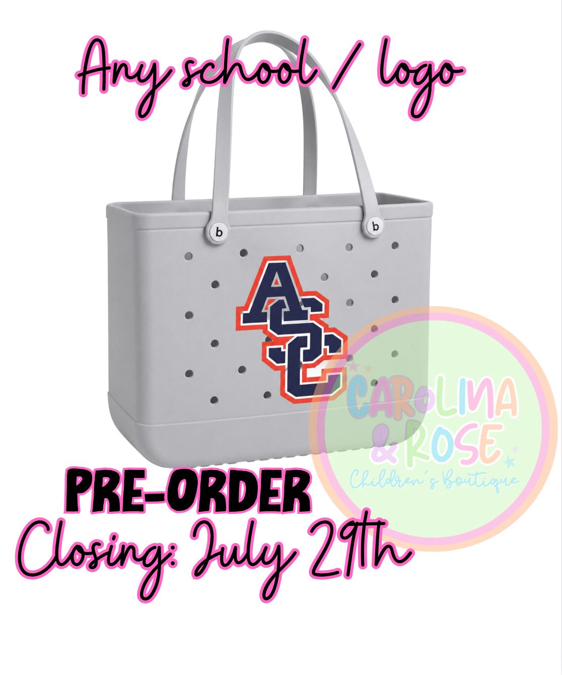 School Spirit Rubber Bag *PRE-ORDER*