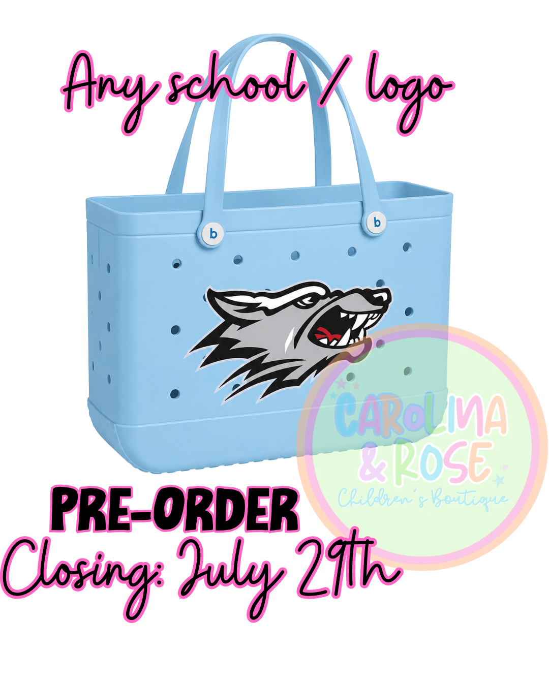 School Spirit Rubber Bag *PRE-ORDER*
