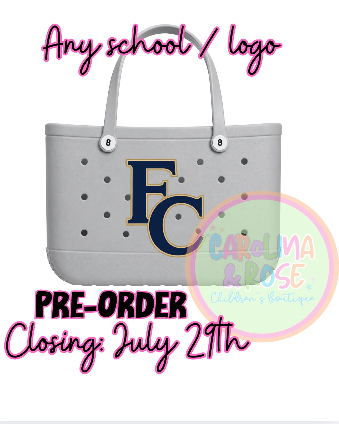School Spirit Rubber Bag *PRE-ORDER*