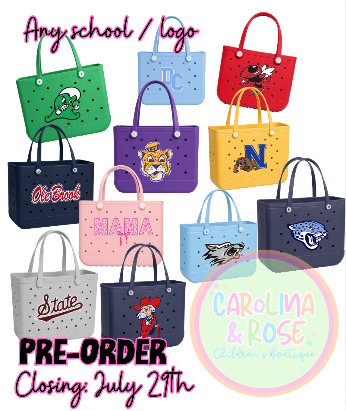 School Spirit Rubber Bag *PRE-ORDER*