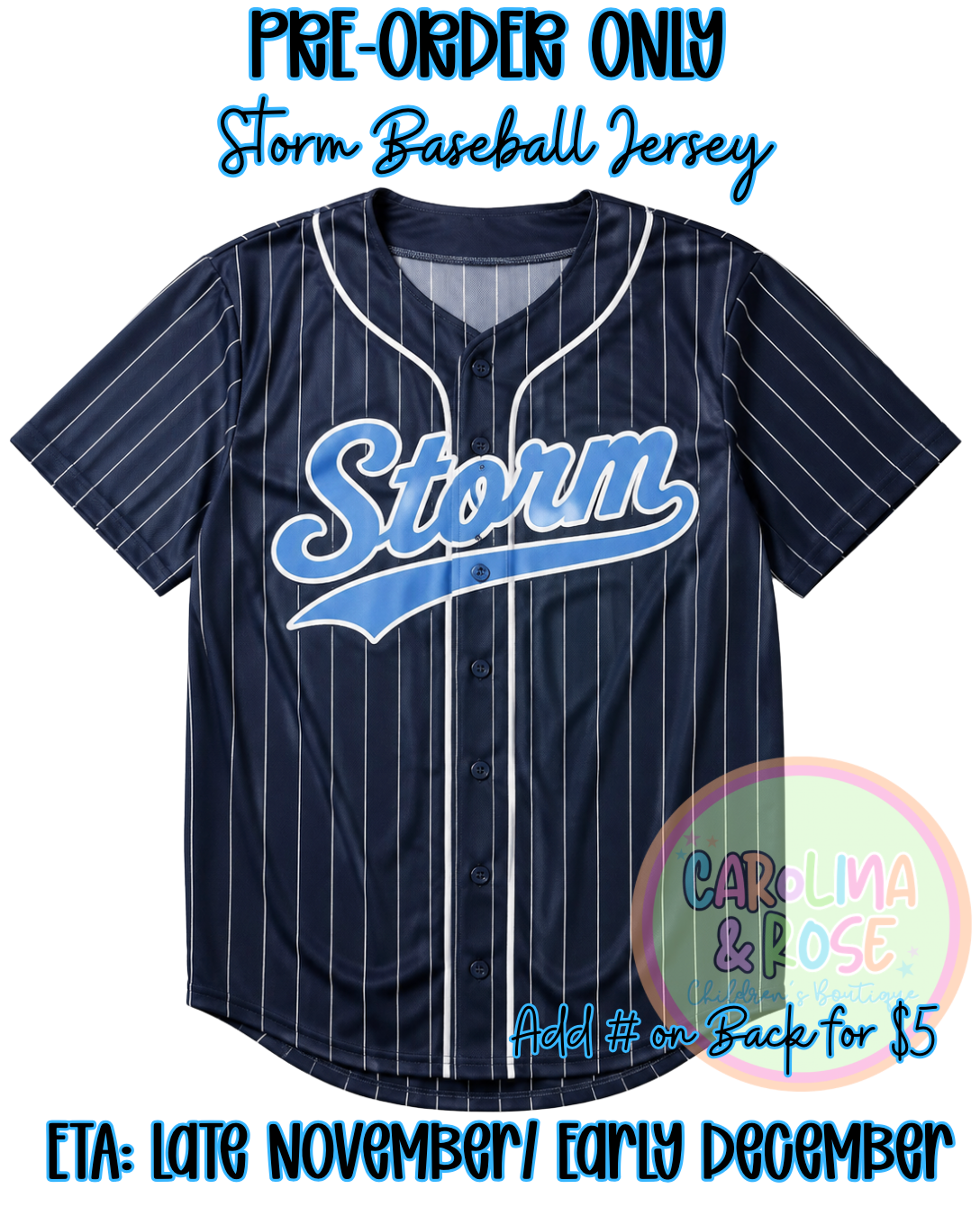 Storm Baseball Jersey *PRE-ORDER*