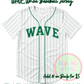 Wave White Baseball Jersey *PRE-ORDER*