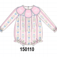 Pink Pearl Bow Floral Bubble