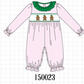 Pink Plaid Gingerbread Embroidery Ruffle Romper