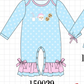 Blue Milk Santa Cookies Ruffle Romper