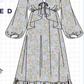 Blue Floral Ruffle Mom Dress