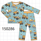 Construction Trucks Bamboo Pajama Set