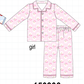 Pink Santa Bamboo Pajama Set