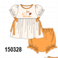 Orange Tennessee Go Vols Embroidery Bow Bloomer Set