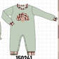 Sage Turkey Applique Romper